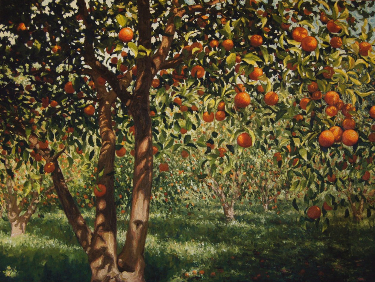 Csend a narancsok alatt II, 2012, olaj, vászon alkotó: angus hampel