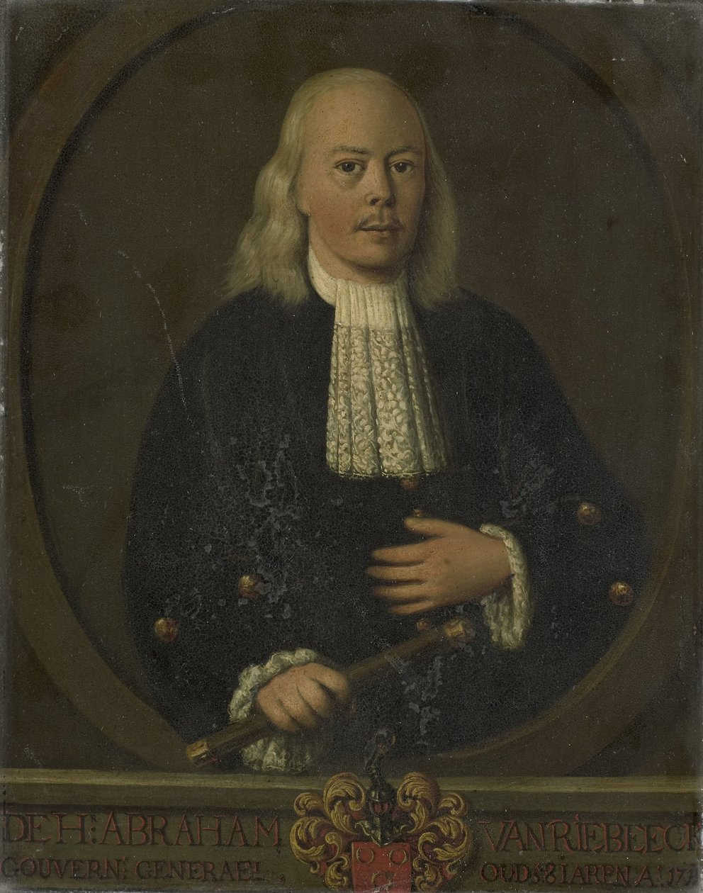Abraham van Riebeeck, Holland Kelet-India főkormányzójának portréja alkotó: anonymous (copy after)