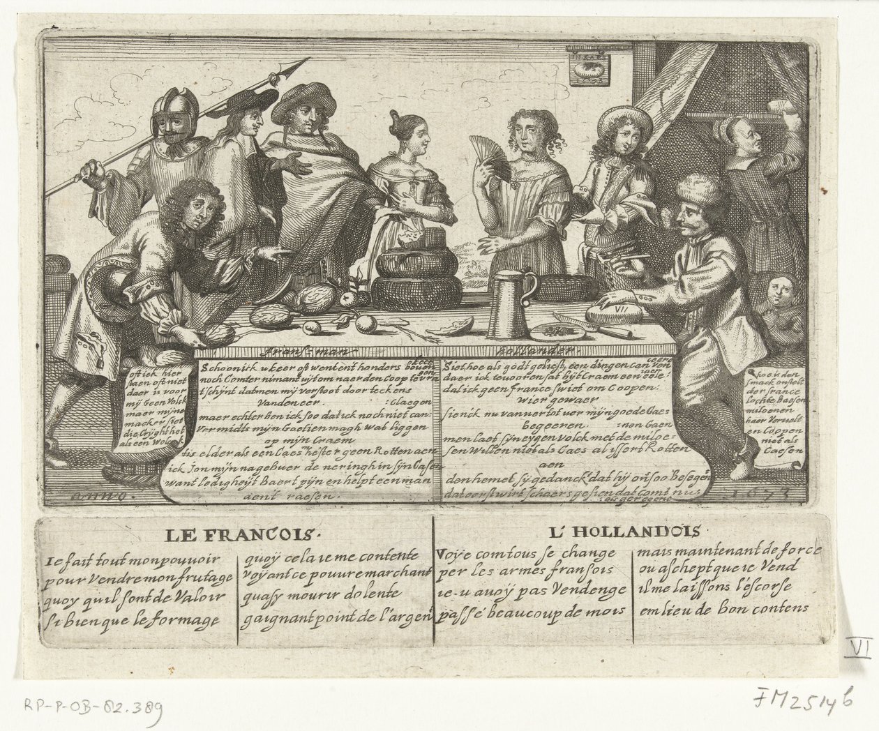 A francia és a holland, 1673 Franschman Hollander / Le Francois L