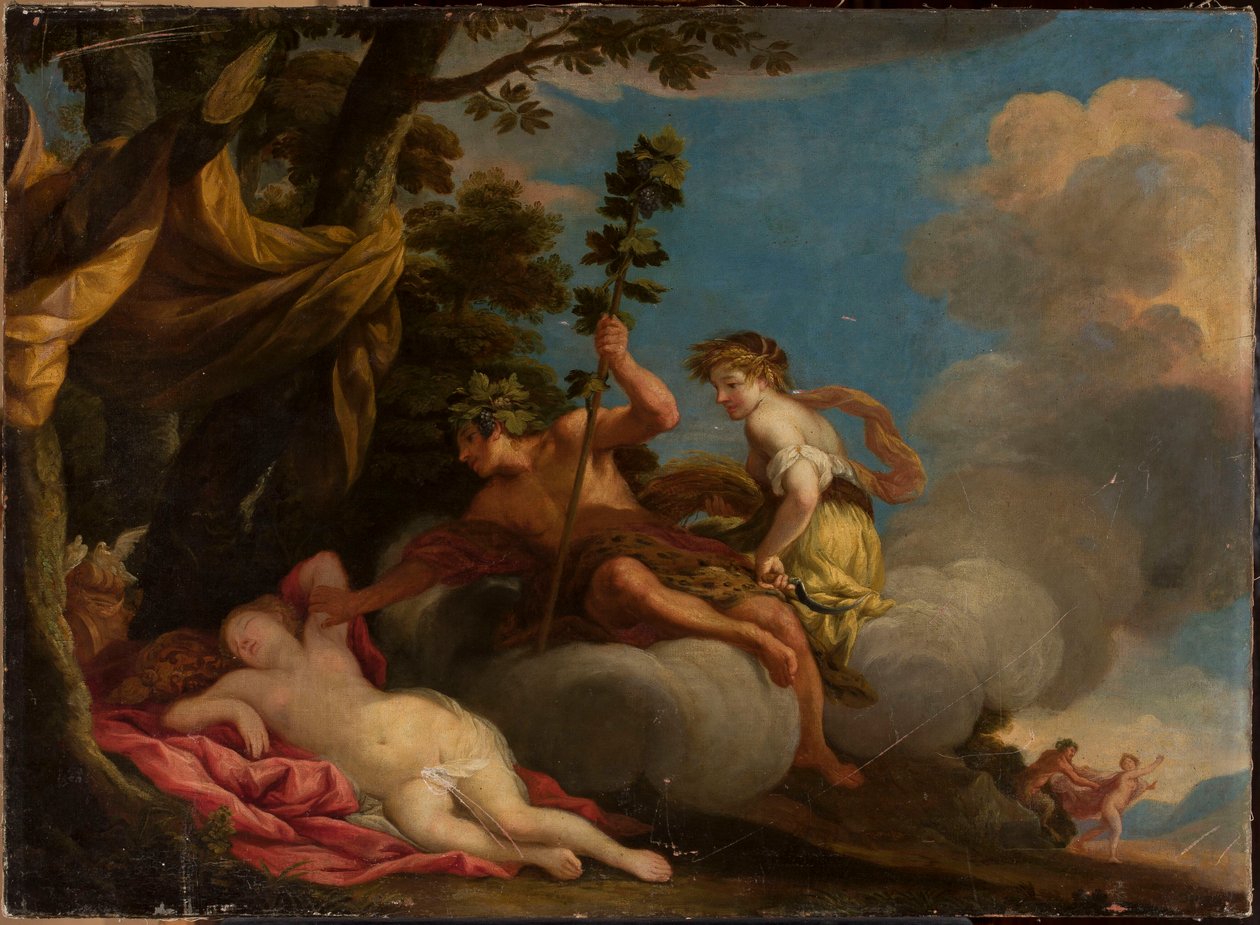 Ceres és Bacchus felébresztik a Vénuszt alkotó: anonymous 