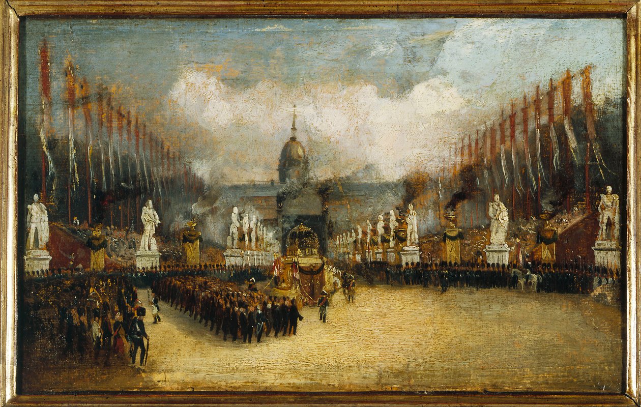 Francia: Napóleon hamvainak érkezése az Invalidusok sétányára, 1840. december 15. alkotó: anonymous 
