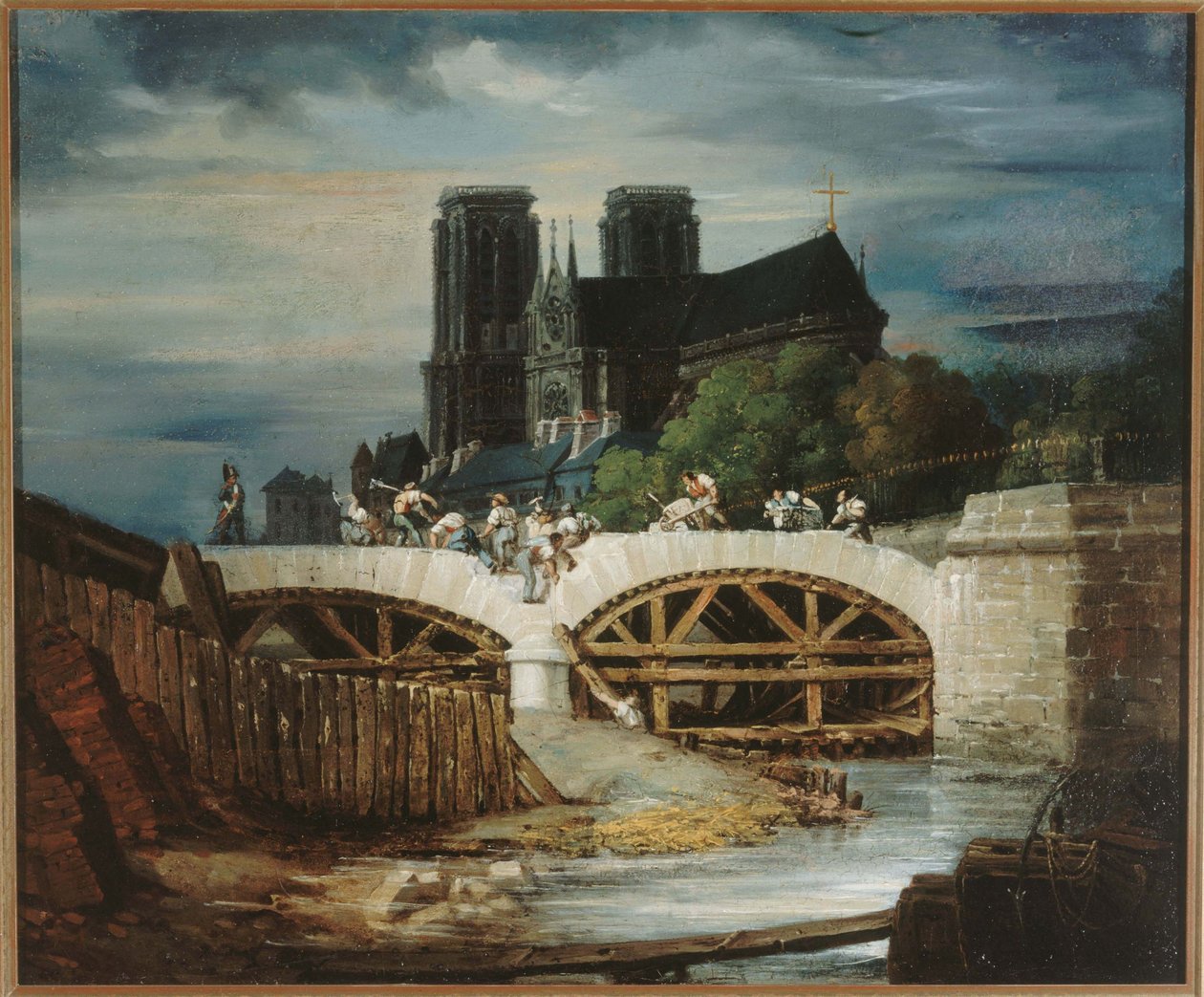 Francia: Construction du pont de l