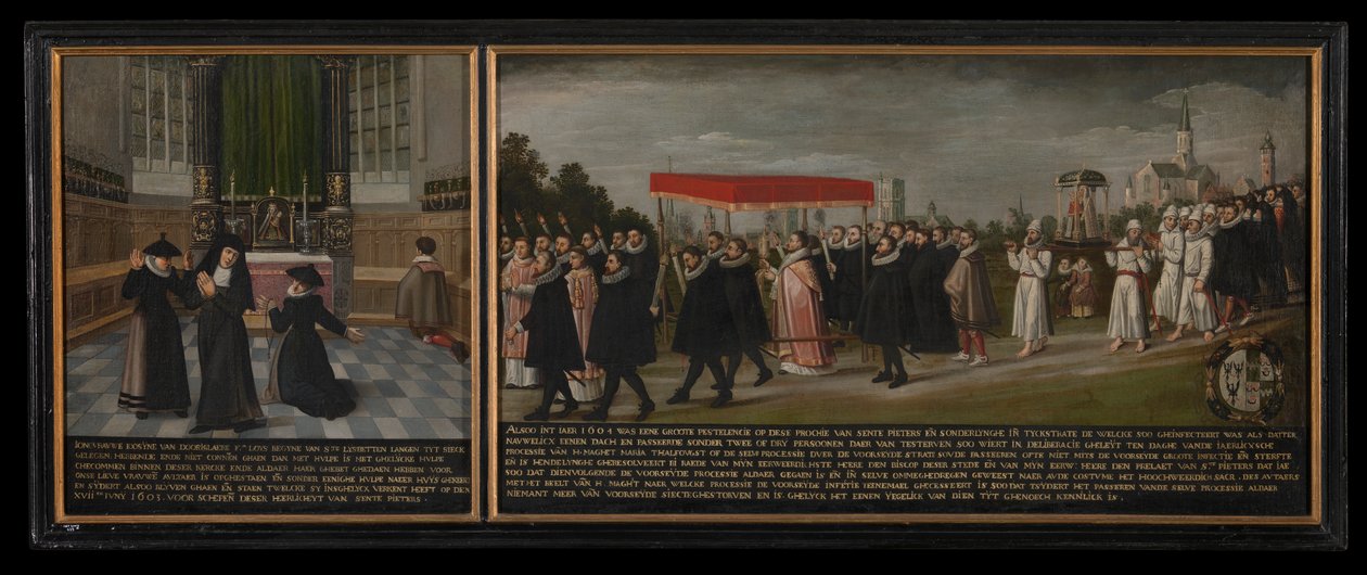 Gyógyítás és felvonulás a pestis ellen 1604-ben alkotó: anonymous 