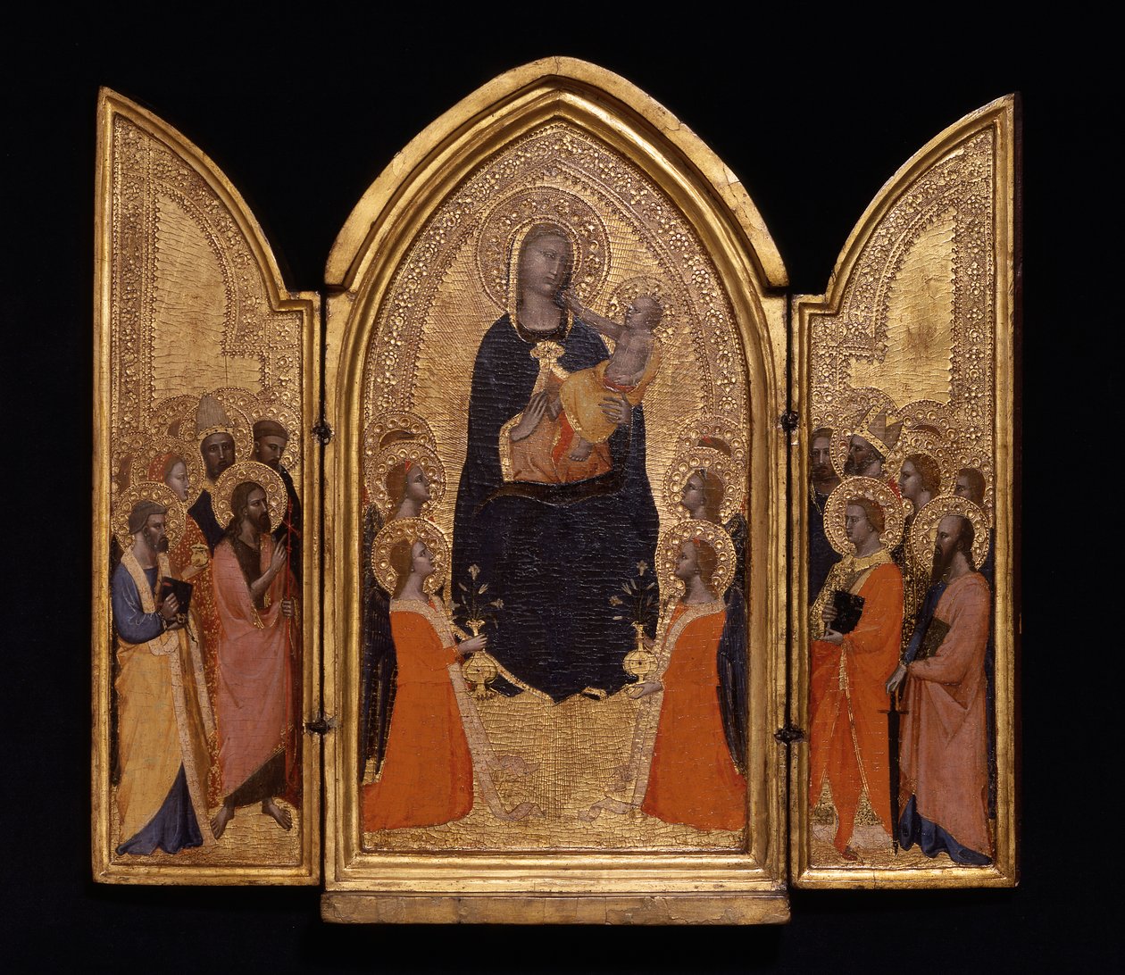 Madonna és gyermeke szentekkel (Sterbini-triptichon) alkotó: anonymous 