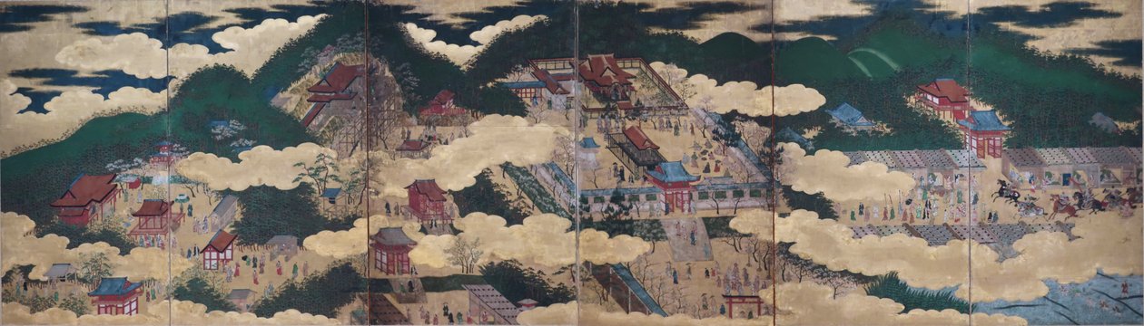 "Templomok Kelet-Kiotóban", 1600 körül, Japán, Momoyama-korszak alkotó: Anonymous