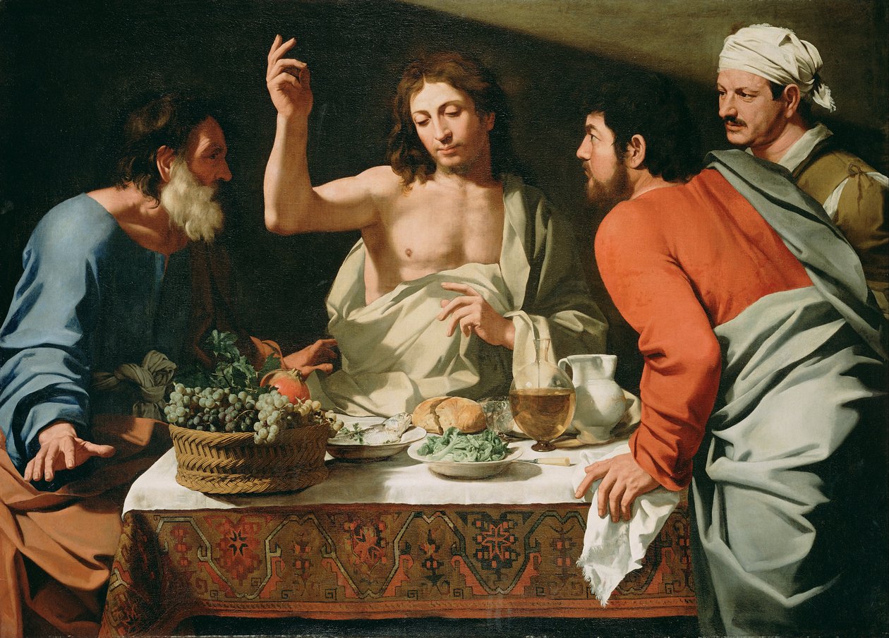 Vacsora Emmausban alkotó: Bartolomeo Cavarozzi