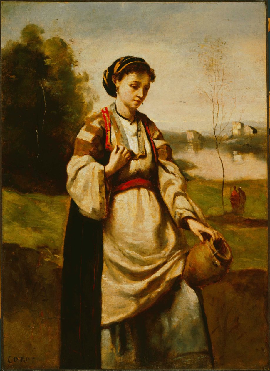 Nő vízkorsóval alkotó: Jean Baptiste Camille Corot