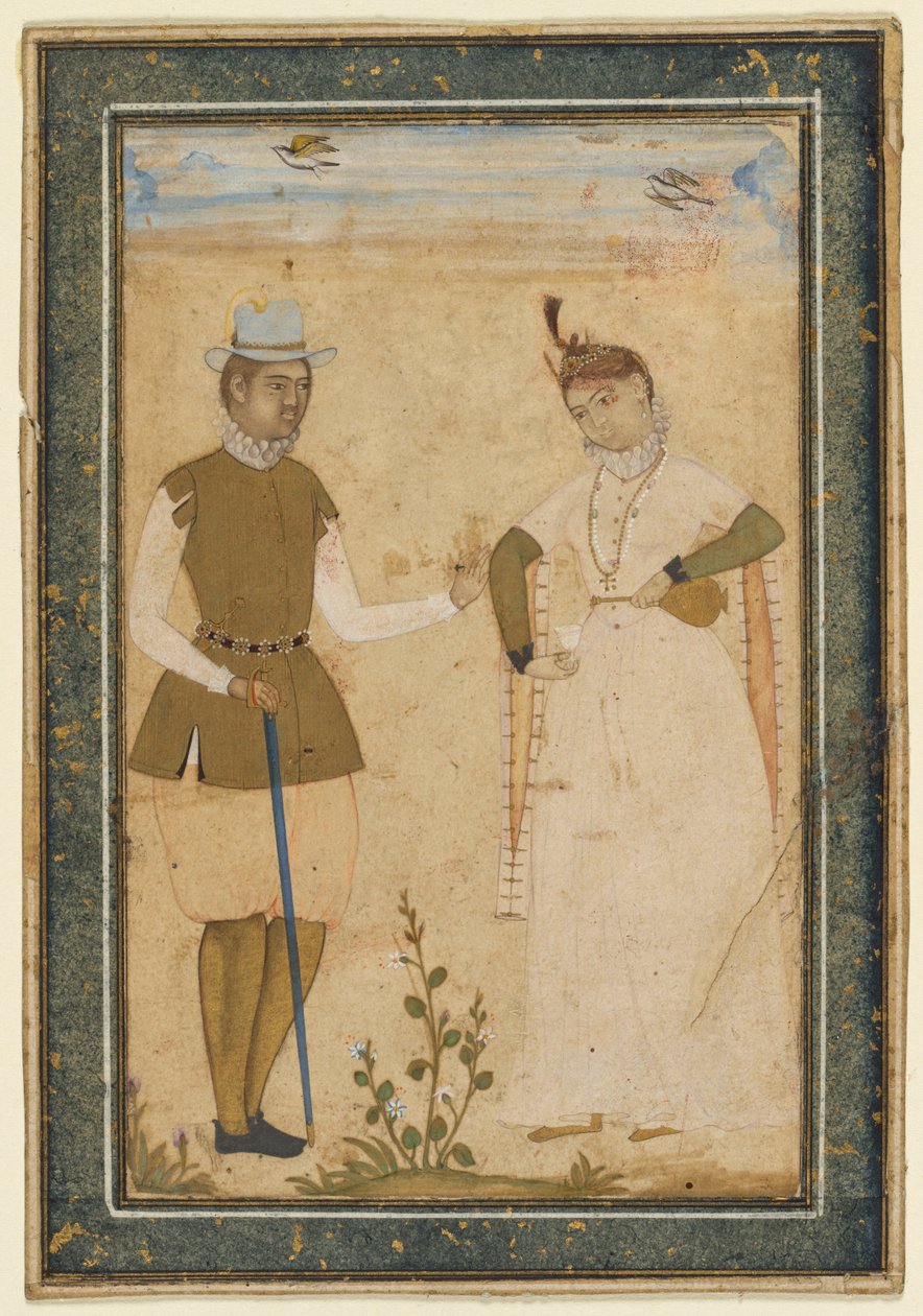 Egy európai pár alkotó: attributed to Ali Riza, the "Bodleian Painter"
