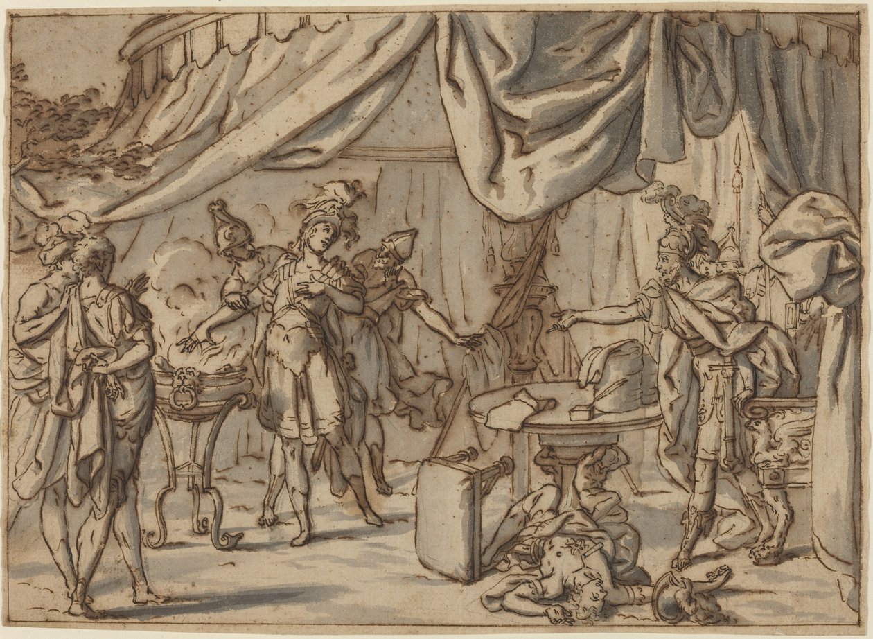 Mucius Scaevola alkotó: attributed to Bernardo Castello