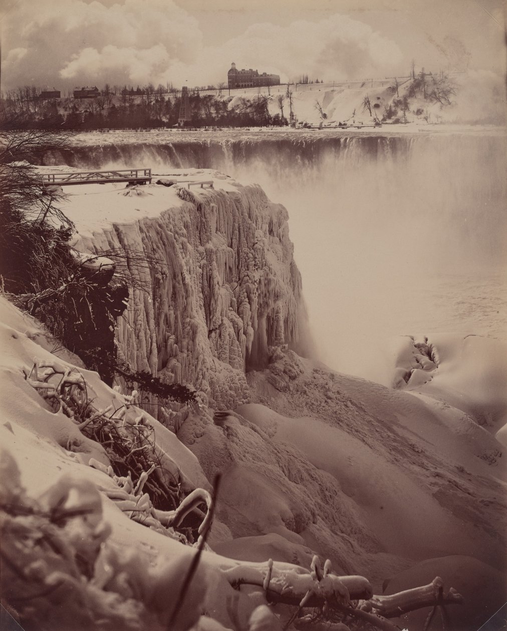Frozen Falls alkotó: attributed to Charles Bierstadt