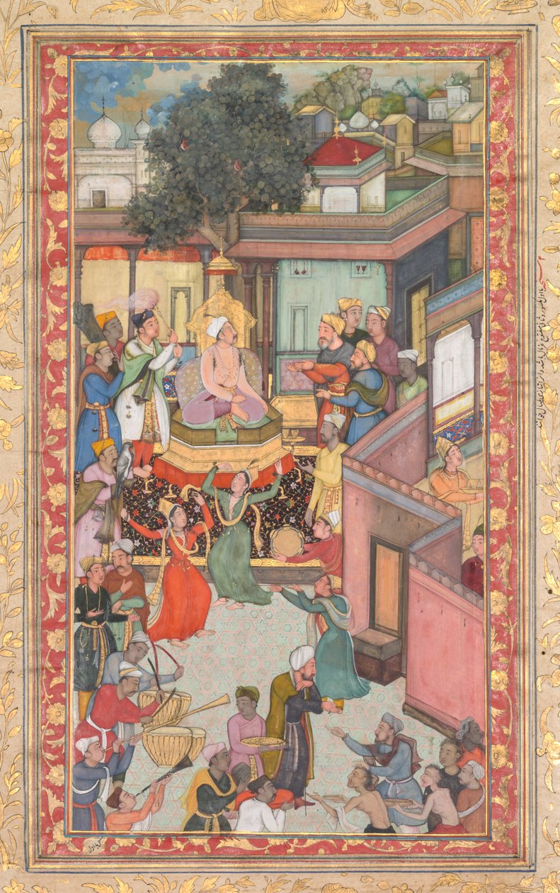 Körülmetélési szertartás Akbar fiainak, Abu’l Fazl (indiai, 1551–1602) Akbar-namából (Akbar könyve) készült 126-os festmény alkotó: attributed to Dharam Das