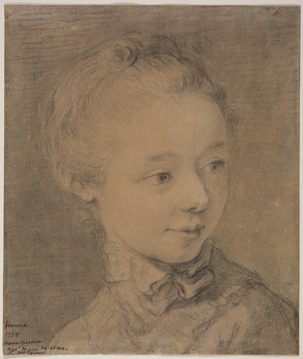 Egy fiatal lány feje jobbra fordul alkotó: attributed to François Hubert Drouais