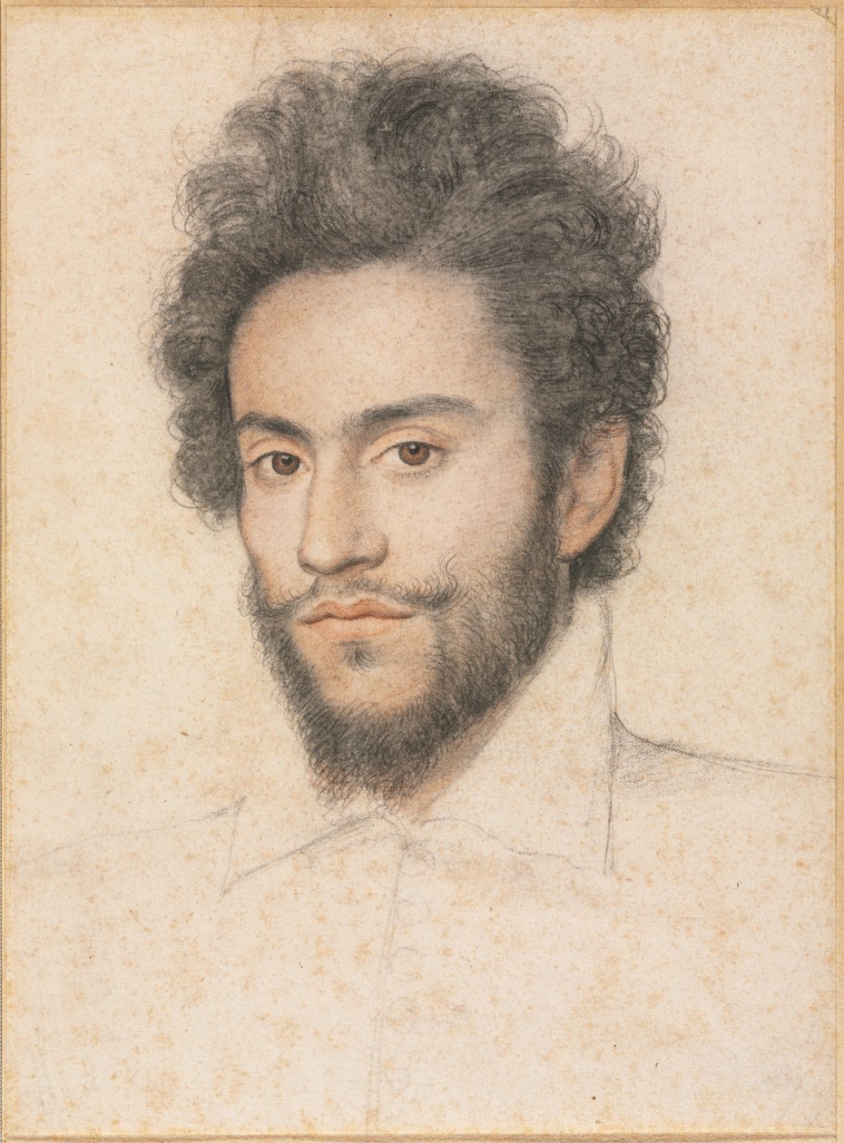 Fiatal férfi szakállal alkotó: attributed to François Quesnel