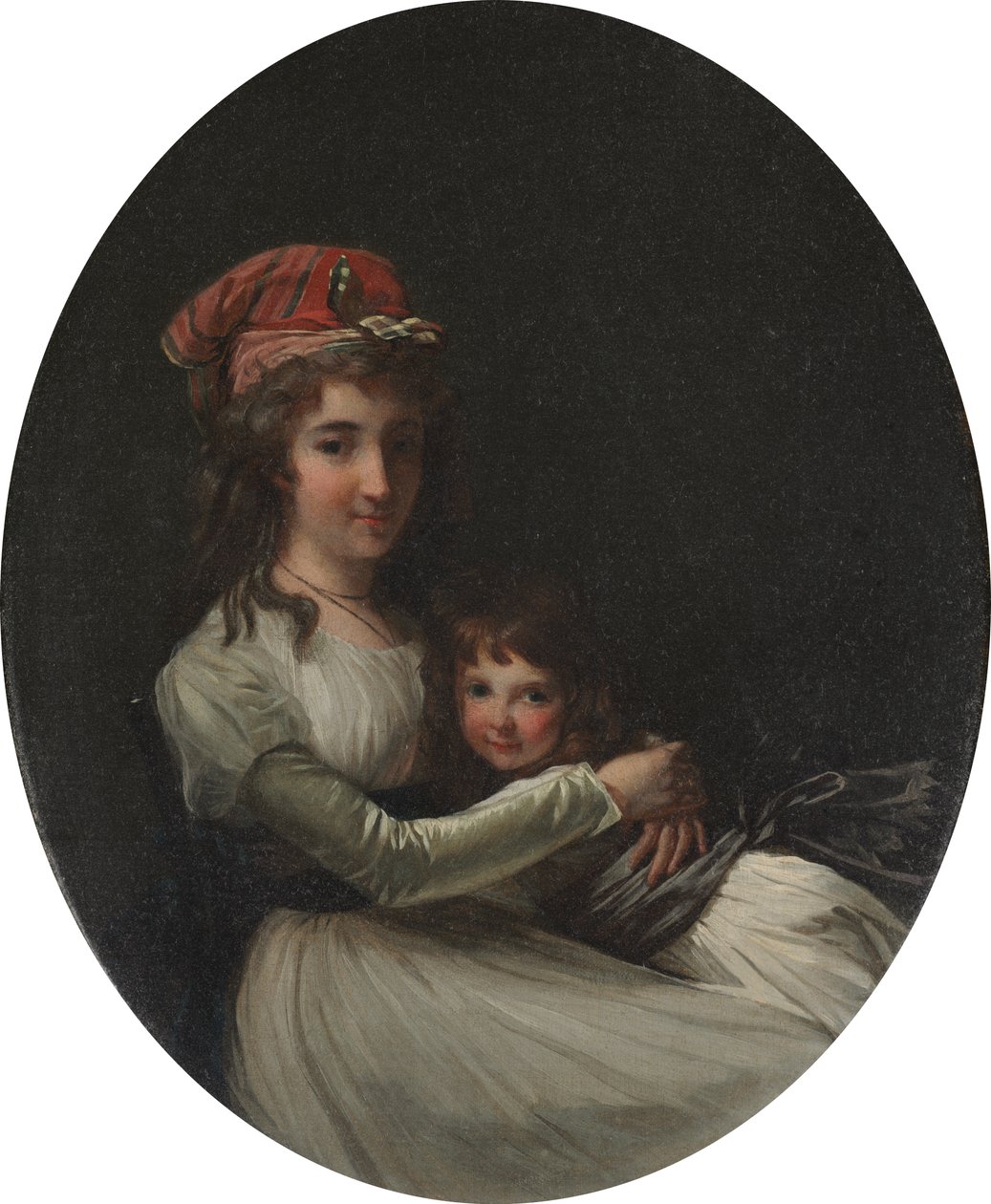 Anya és lánya portréja alkotó: attributed to Henri Pierre Danloux