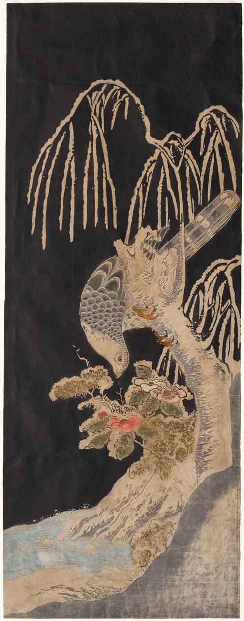 Sólyom a fűzfán alkotó: attributed to Isoda Koryūsai