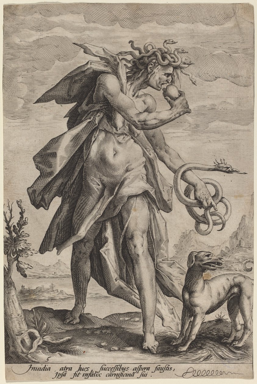 Irigység alkotó: attributed to Jacob Matham, after Hendrik Goltzius