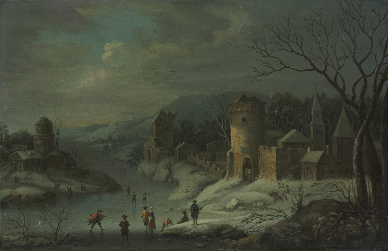 Téli táj alkotó: attributed to Jan Griffier