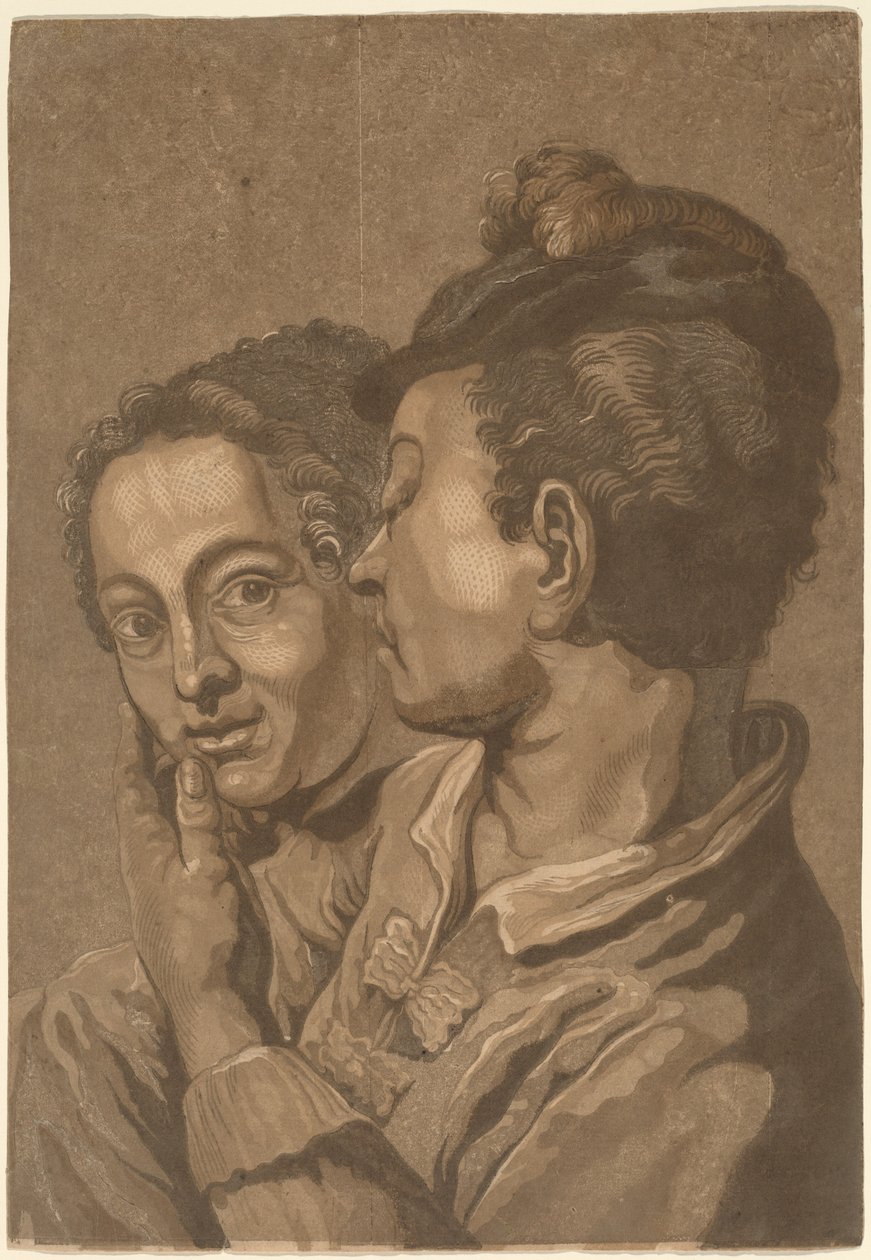 Két szerelmes alkotó: attributed to John Baptist Jackson, probably after Giovanni Battista Piazzetta
