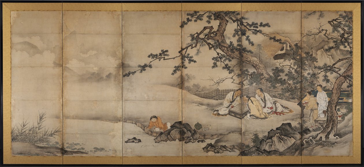 A négy teljesítmény alkotó: attributed to Kano Shōei