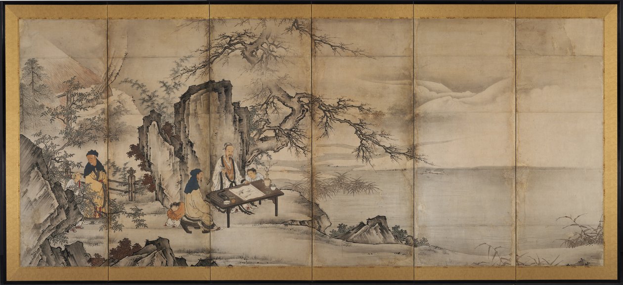 A négy teljesítmény alkotó: attributed to Kano Shōei