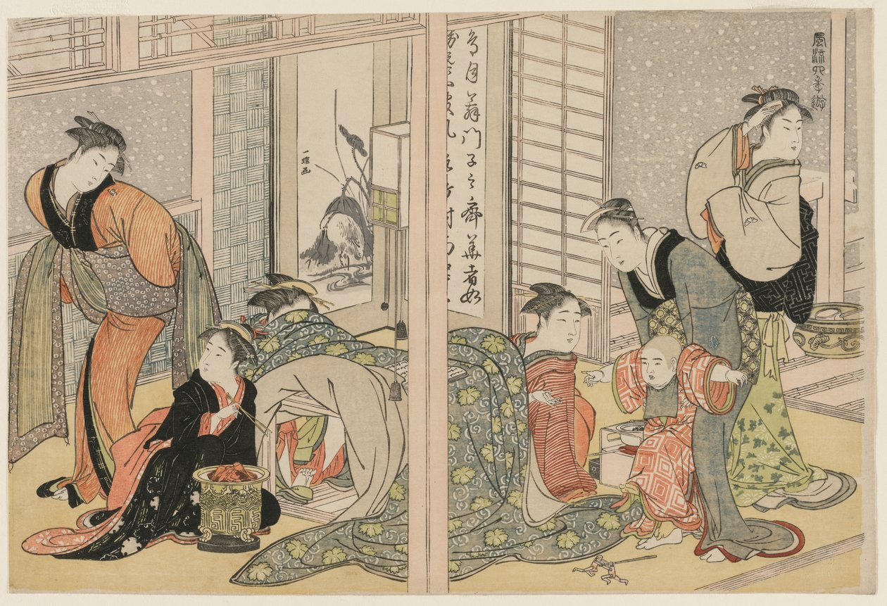 A négy évszak elegáns örömei alkotó: attributed to Kitagawa Utamaro