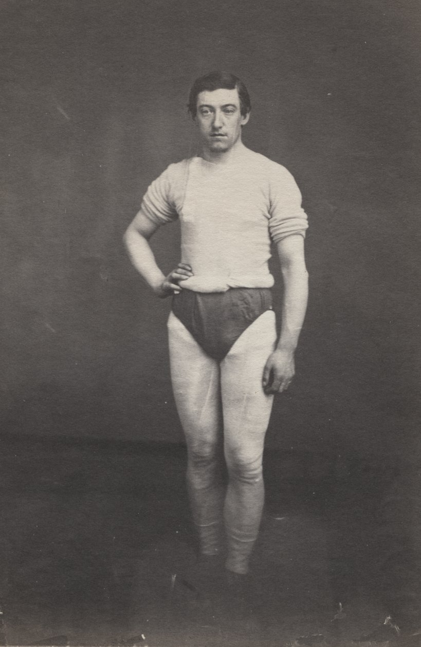 Fiatal férfi sportos ruhában alkotó: attributed to Oliver H. Willard
