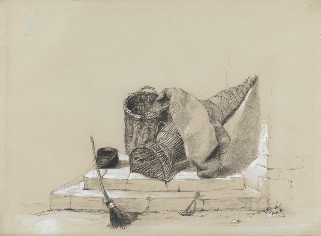 Csendélet seprűvel alkotó: attributed to Peter DeWint