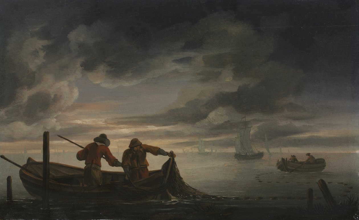 Torkolati jelenet Fishermannel alkotó: attributed to Rafel Govertsz. Camphuysen