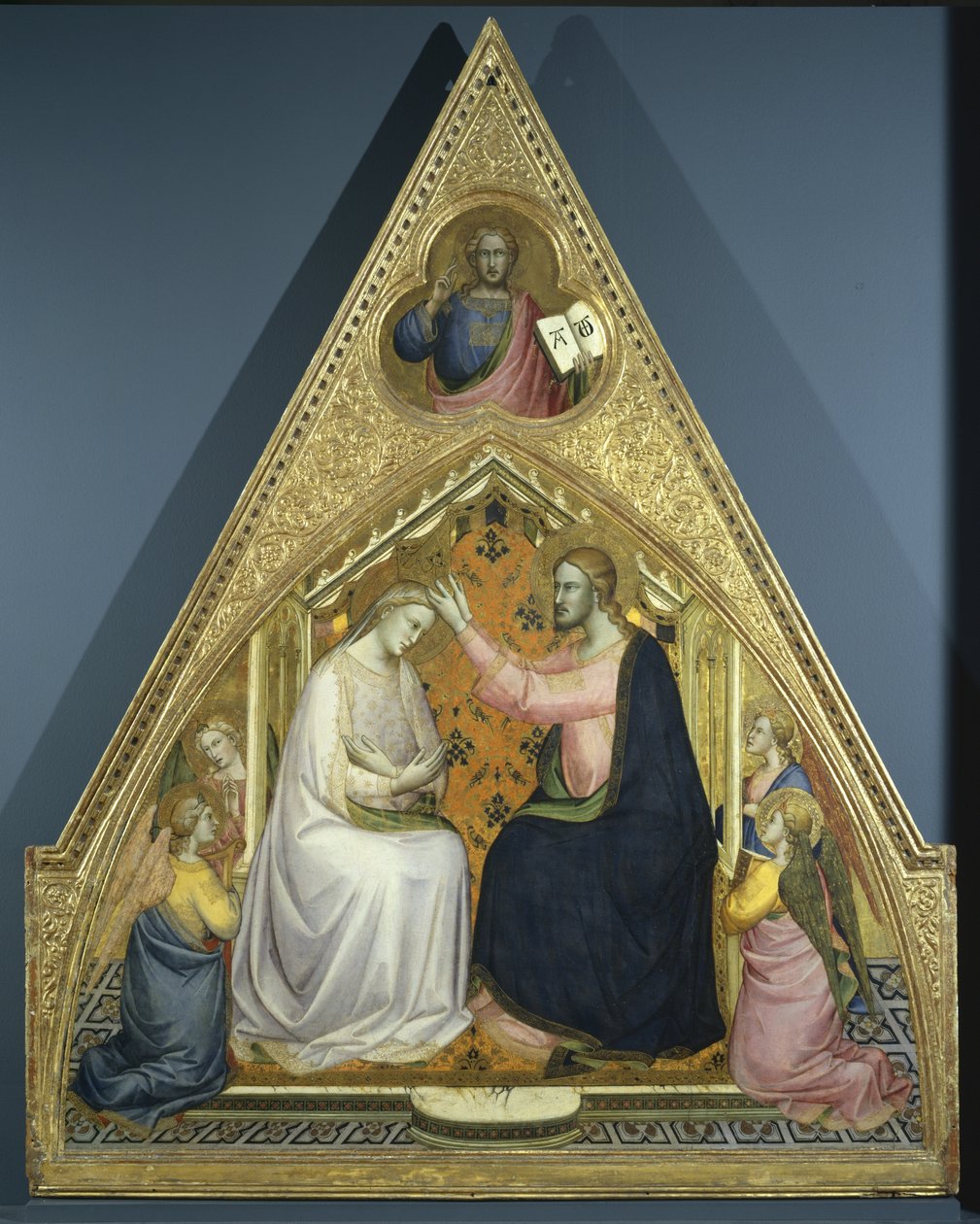 A Szűz koronázása (tempera és aranylevél a panelen) alkotó: c.1370 1425 Lorenzo Monaco