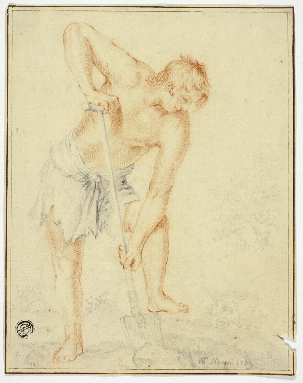 Férfi ásóval alkotó: called Cavaliere d