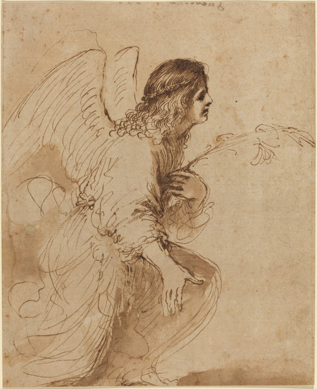 Az Angyali üdvözlet angyala alkotó: called Guercino Giovanni Francesco Barbieri