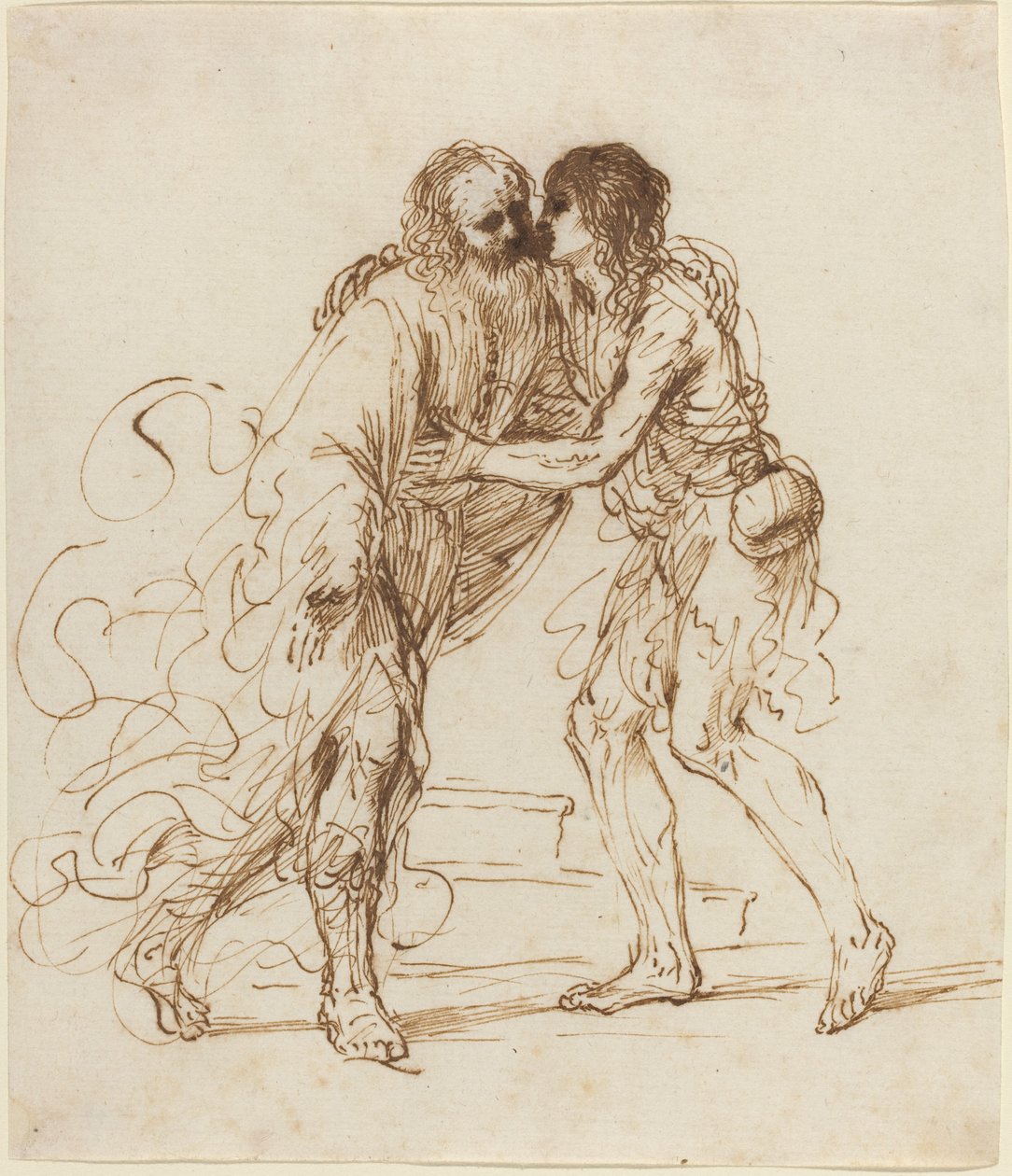 A tékozló fiú visszatérése alkotó: called Guercino Giovanni Francesco Barbieri