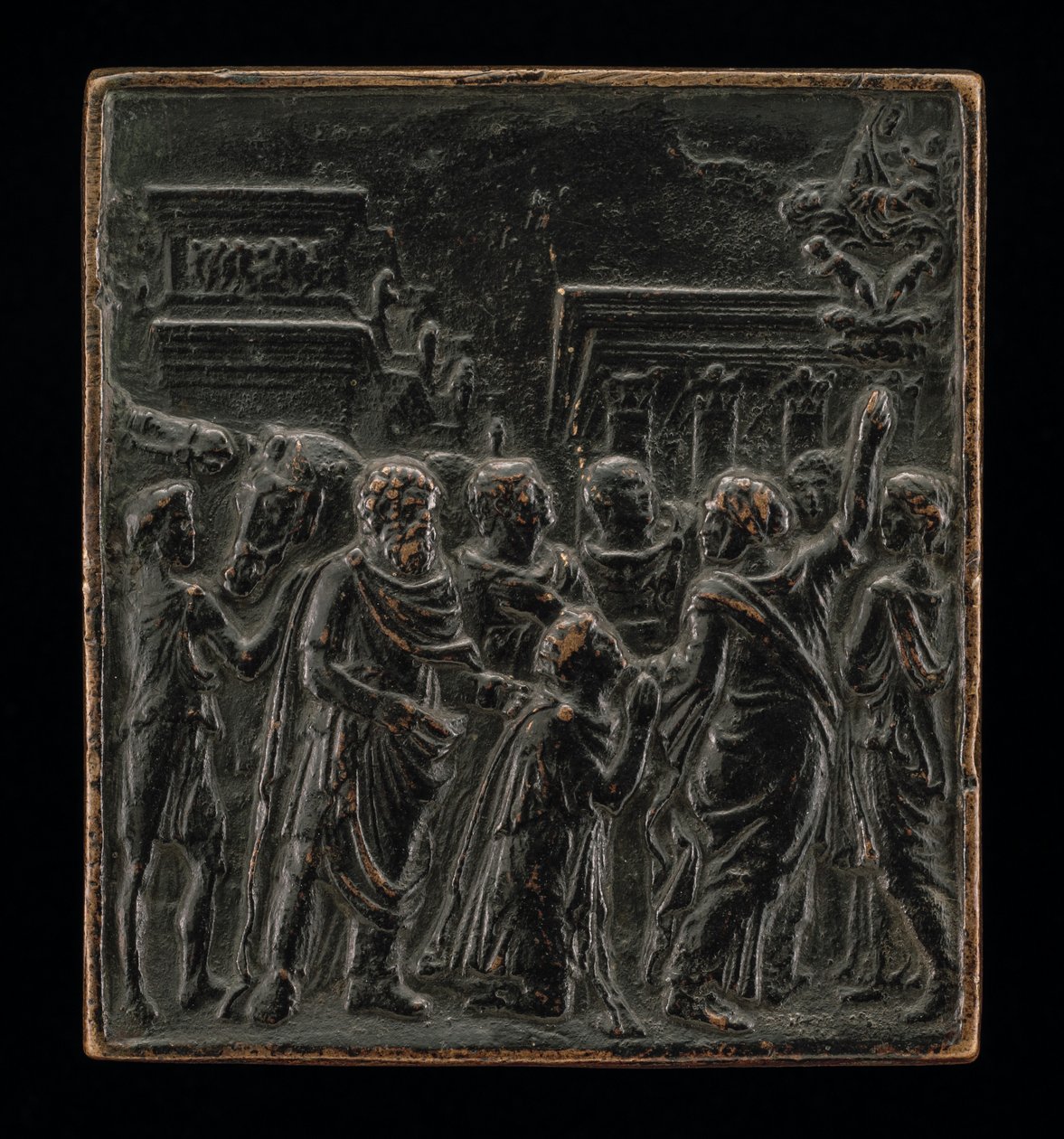 Augustus és a Szibilla alkotó: called Riccio Andrea Briosco