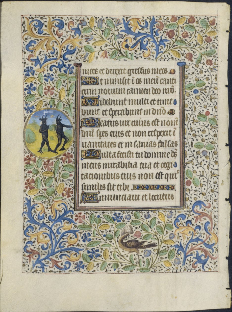 Levél az órák könyvéből: Két ördög (fordítva) alkotó: circle of Coëtivy Master