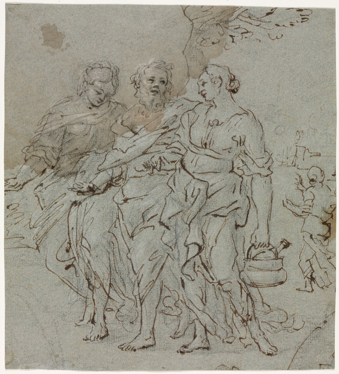 Lót és lányai (recto) alkotó: circle of Pietro da Cortona