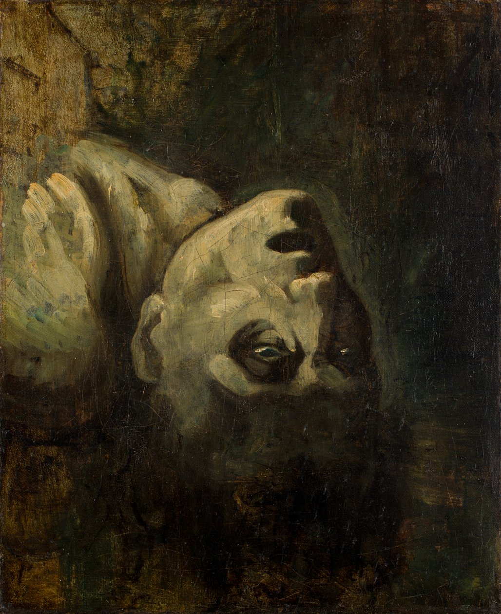 Egy fulladt ember feje alkotó: circle of Théodore Géricault