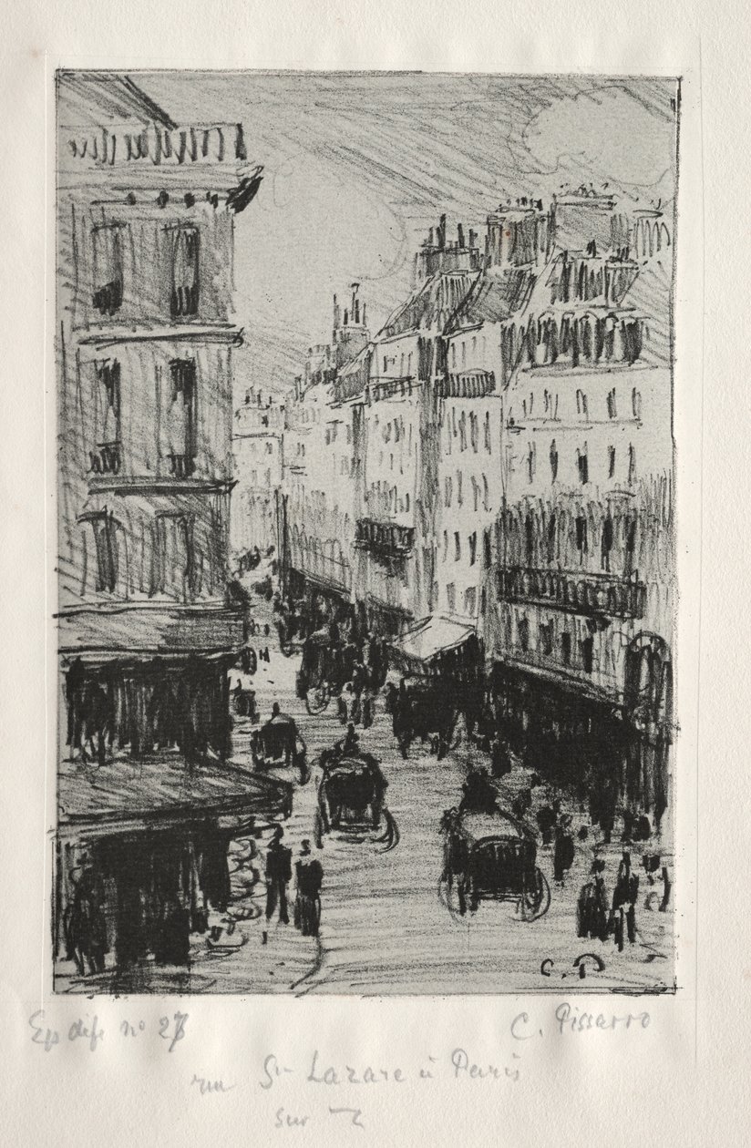 Rue Saint-Lazare, Párizs alkotó: copy after Augustin Pajou