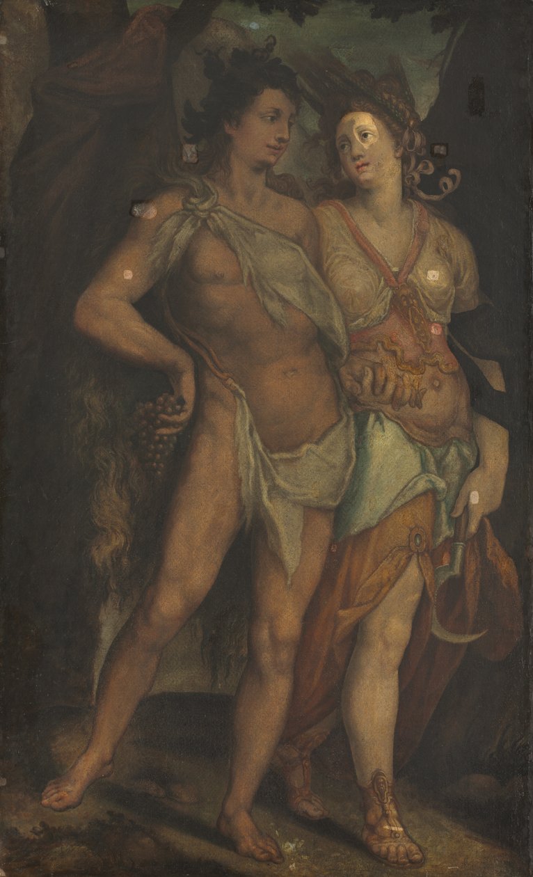 Ceres és Bacchus alkotó: copy after Bartholomaeus Spranger