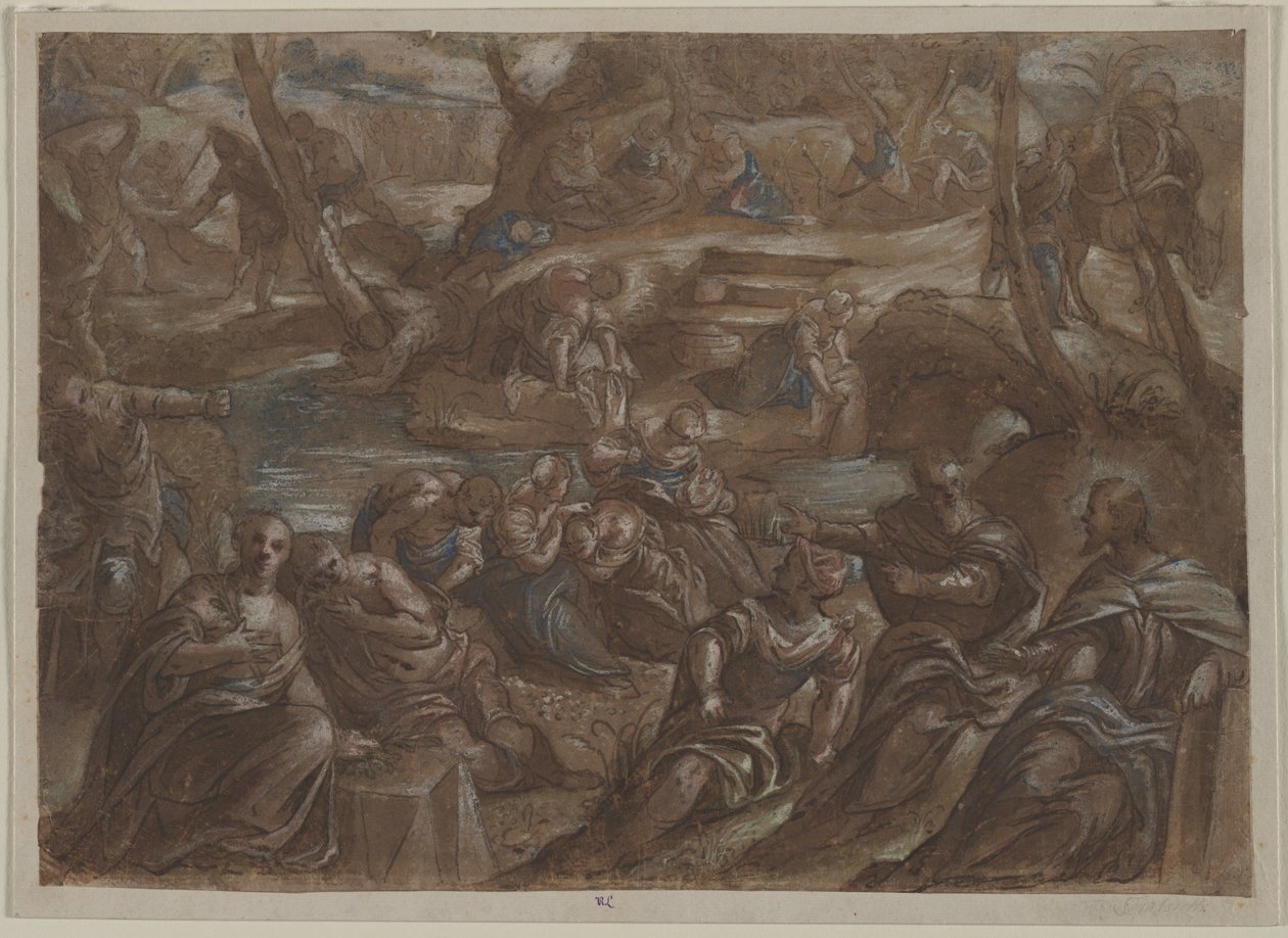 Másolata Tintoretto: Children of Israel Gathering Manna alkotó: copy after Jacopo Tintoretto