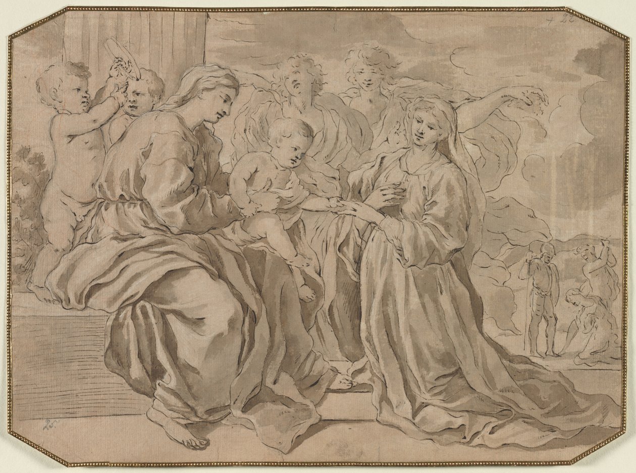 Szent Katalin misztikus házassága alkotó: copy after Nicolas Poussin