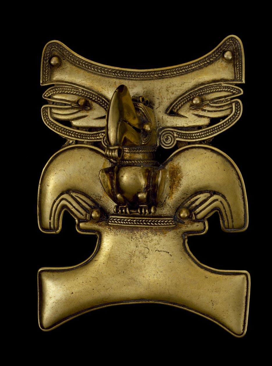 Tukánná átalakult sámán medál, i.sz. 500-1550 (arany) alkotó: culture Tairona