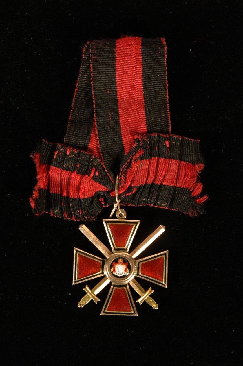 A Szent Vlagyimir Lovagrend IV. osztályának szalagja és jelvénye, 19. század alkotó: decorations and medals Orders