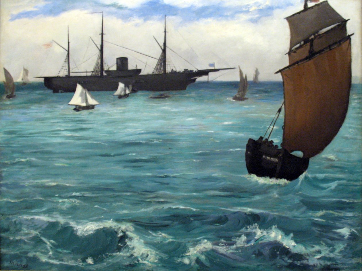 A Kearsarge Boulogne közelében alkotó: Édouard Manet