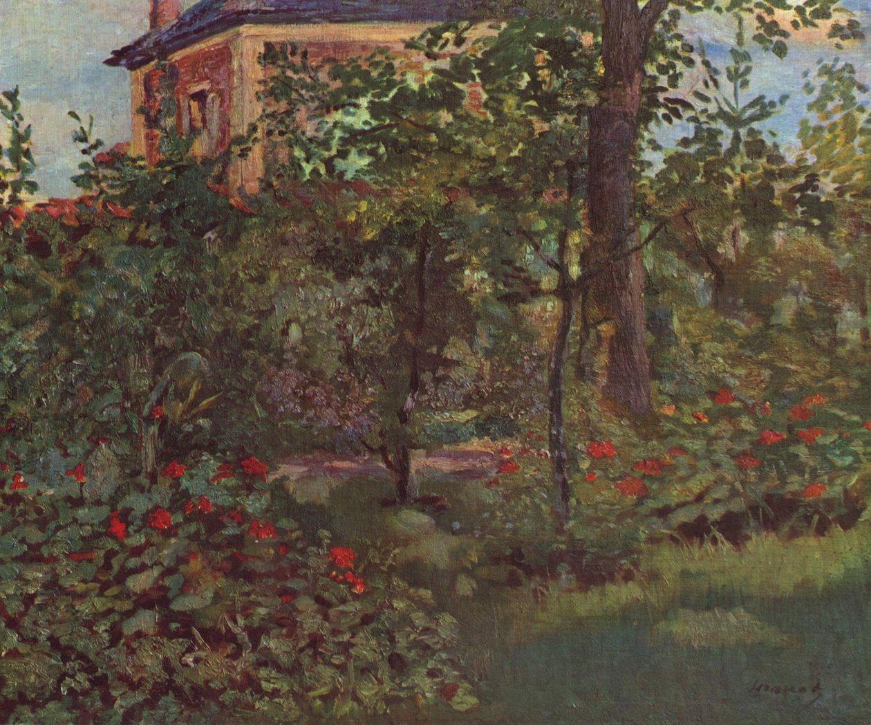 Egy sarok Bellevue kertjében alkotó: Édouard Manet
