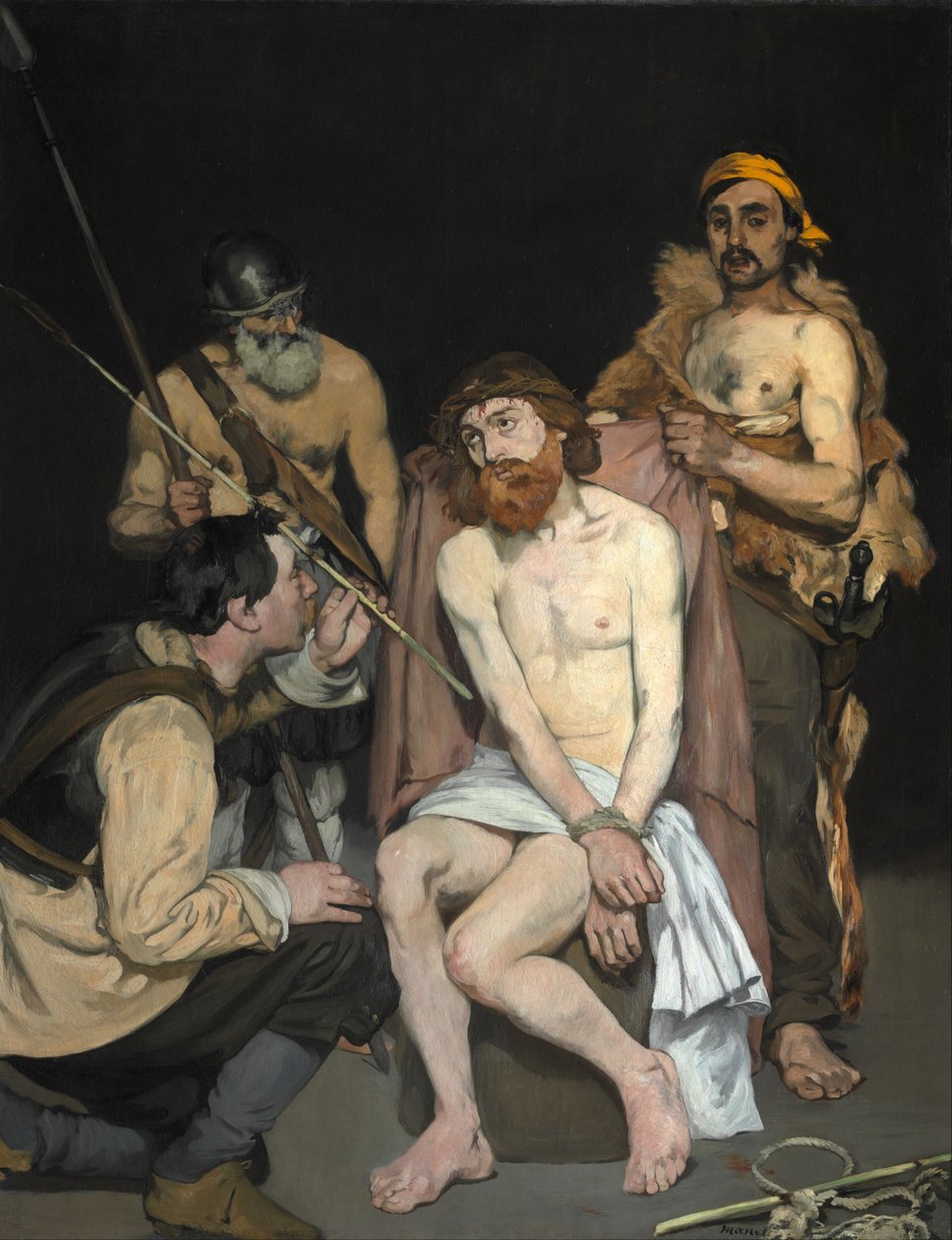 Jézust a katonák gúnyolták alkotó: Édouard Manet