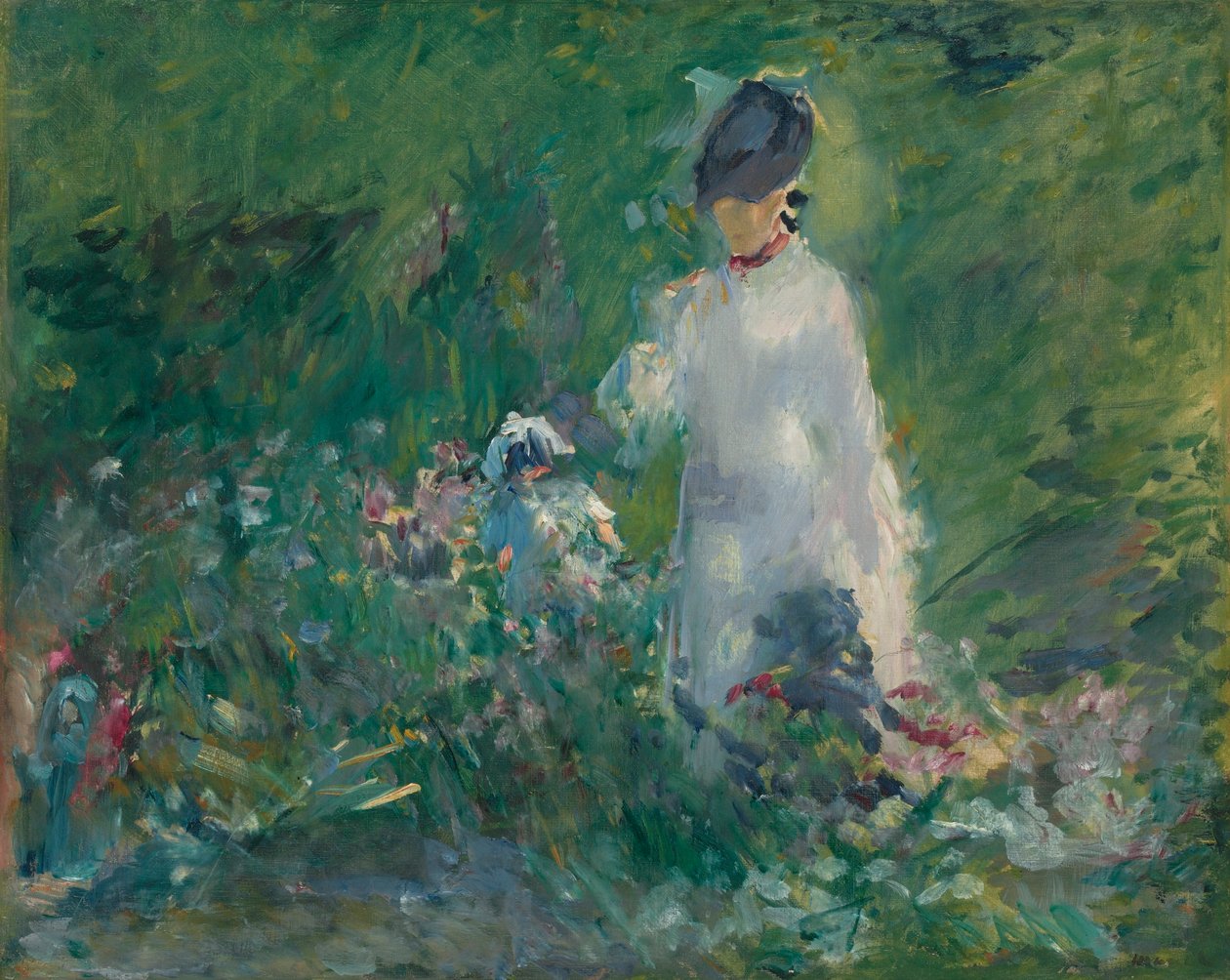 Fiatal nő virágokban alkotó: Édouard Manet