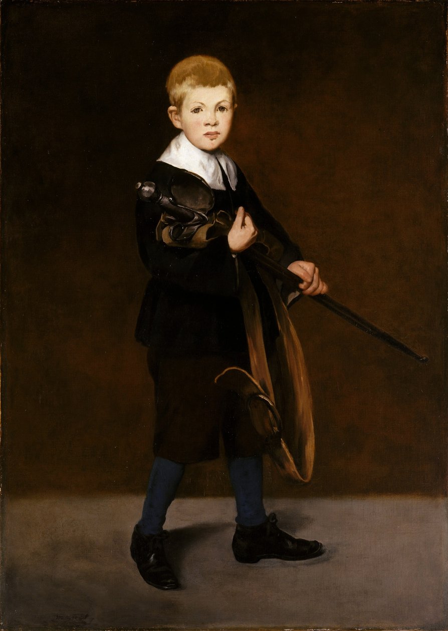 Gyermek karddal alkotó: Édouard Manet