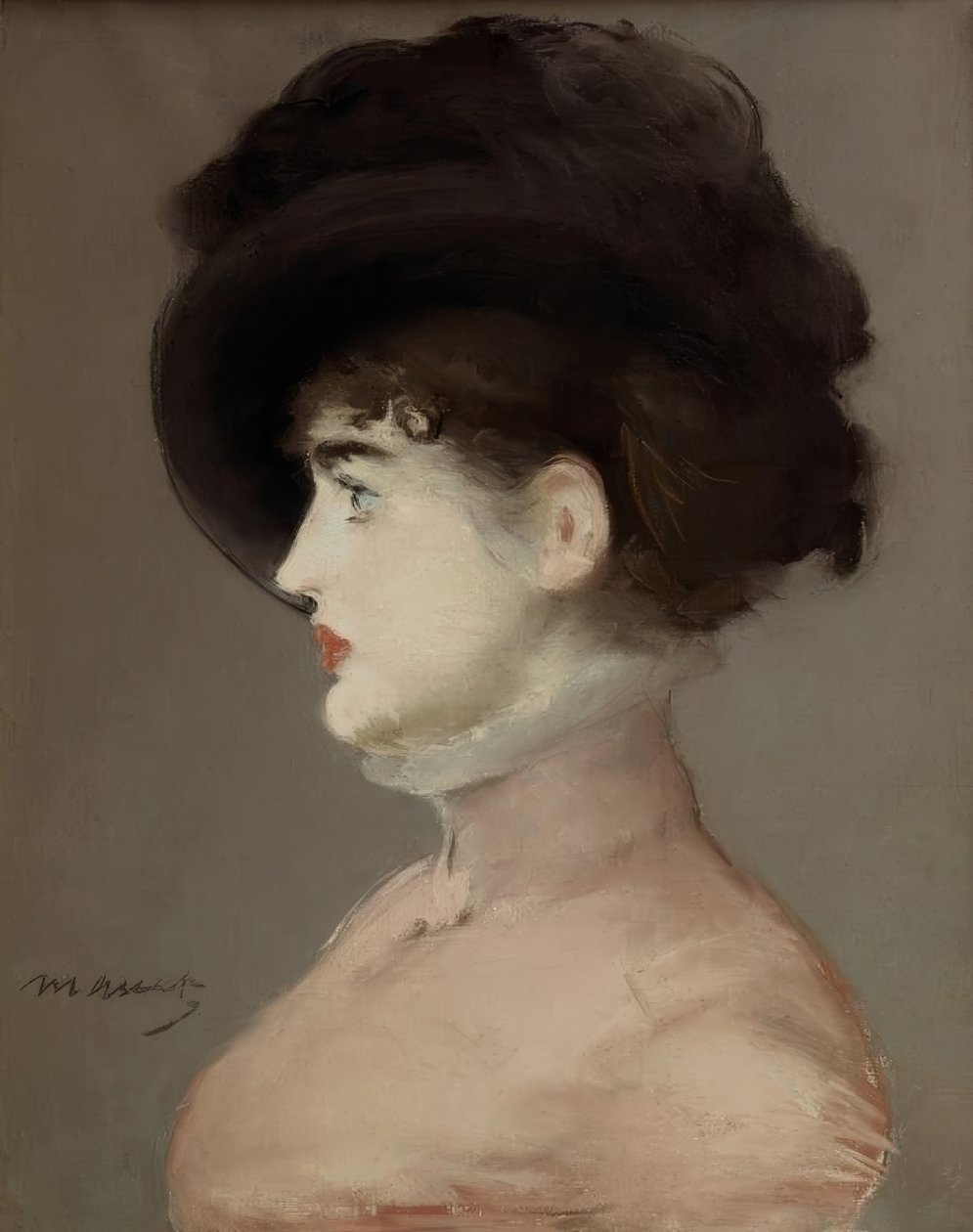 A fekete kalapos nő: Brunner Irma portréja, La Vien alkotó: Édouard Manet