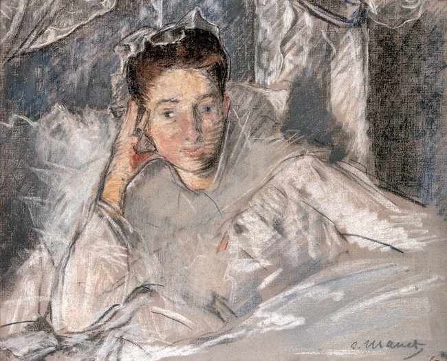 Loubens asszony az ágyban alkotó: Édouard Manet