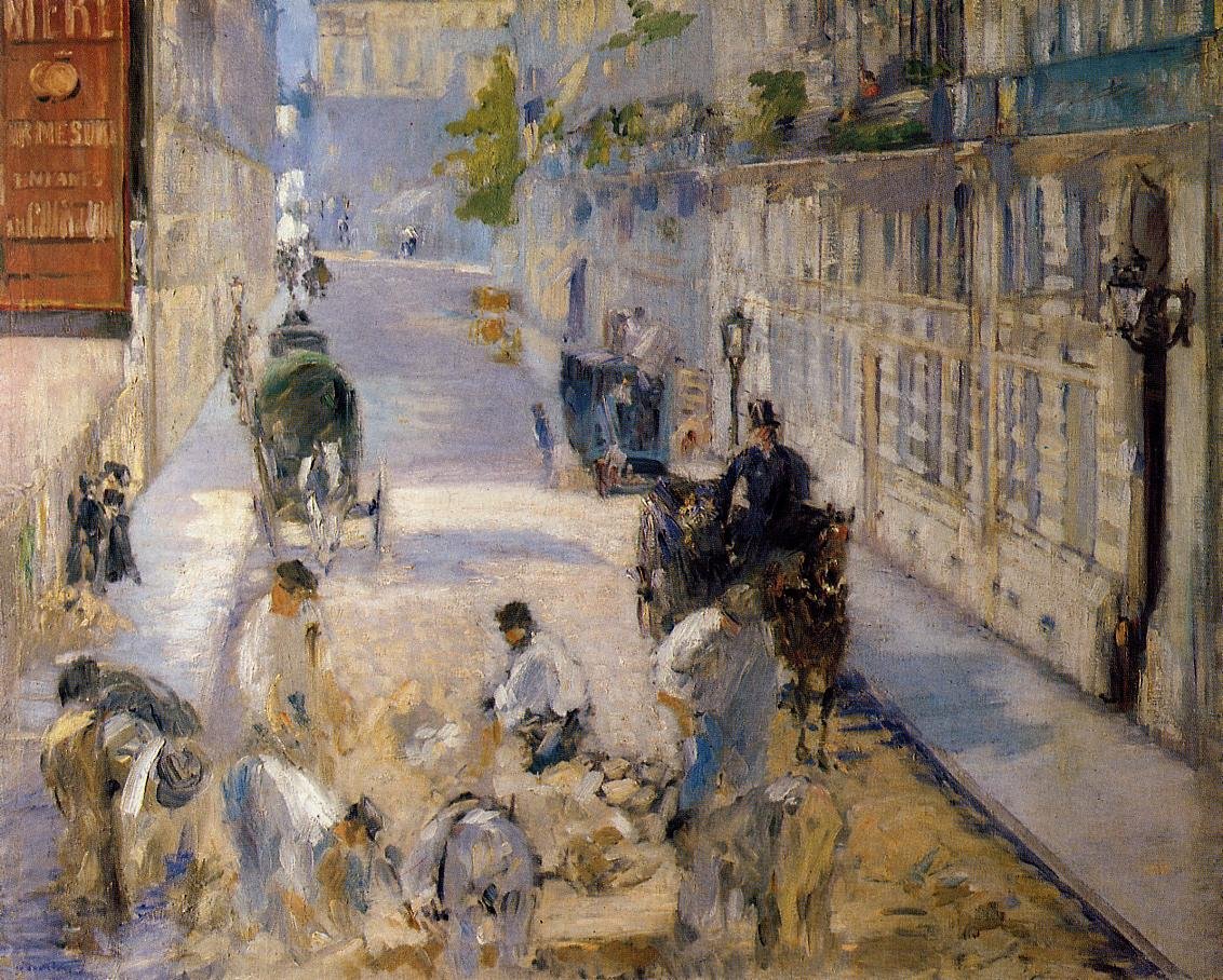 Térkő a Rue Mosnier -en alkotó: Édouard Manet